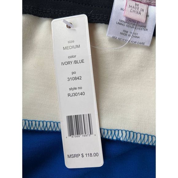 Romeo & Juliet Couture Faux Leather Panel Colorblock A Line Skirt Medium - Picture 7 of 8